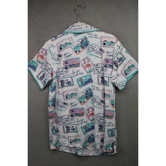 Munki Munki Pajama Set Postcards-Size Medium-Drawstring-Pockets-Capri - Picture 8 of 16